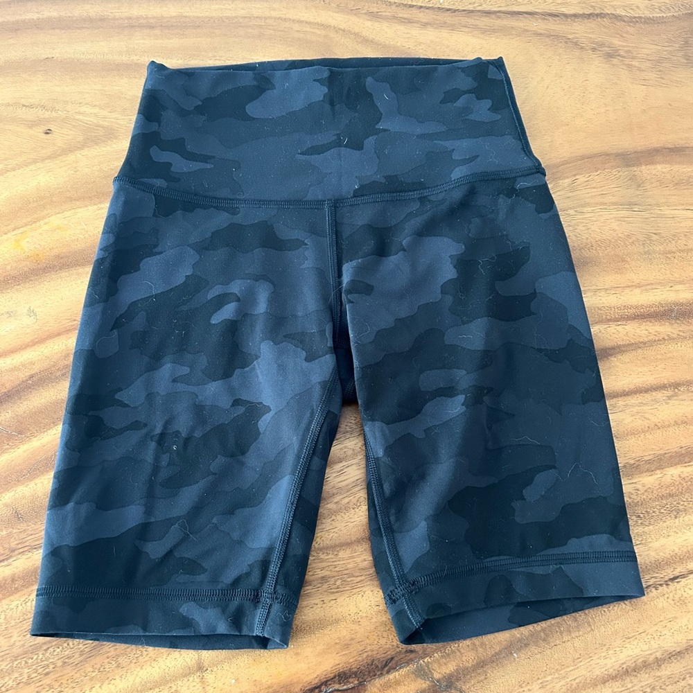 lululemon athletica Black Camo Women Shorts